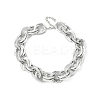 Unisex Thick Aluminum Double Link Chains Necklaces NJEW-V006-01P-2