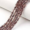 Electroplate Transparent Glass Beads Strands EGLA-A034-T2mm-N09-1