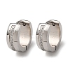 304 Stainless Steel Clear Cubic Zirconia Hoop Earrings EJEW-D331-08B-P-2