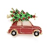 Colorful Christmas Tree with Car Enamel Pin with Rhinestone LS-JEWB-A004-13G-1