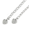 Brass Micro Pave Cubic Zirconia Ends with Chains KK-U043-03P-2