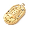 304 Stainless Steel Pendants LS-STAS-F349-03G-12-2