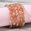 Natural Sunstone Beads Stretch Bracelets for Women BJEW-Z158-02C-01-1