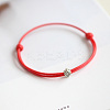 Alloy with Wax Cord Braided Bead Bracelets for Women FS-WGB7FC9-03-1