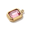 High Polished 304 Stainless Steel Glass Pendants STAS-L022-062G-06-2
