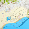 350Pcs 7 Colors Glitter Powder Resin Cabochons MRMJ-SC0001-32-4