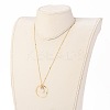 Teardrop Glass Beads Pendant Necklaces NJEW-JN03205-05-5