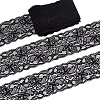Polyester Elastic Flower Lace Trim Fabric DIY-WH0632-94A-1