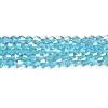 Transparent Electroplate Glass Beads Strands EGLA-A039-T3mm-B20-1