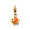 Fish 304 Stainless Steel Enamel Pendant Decorations STAS-R159-48G-03-1