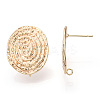 Brass Stud Earring Findings KK-E057-04G-3