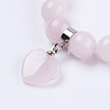 Natural Rose Quartz Stretch Bracelets BJEW-F308-34D-2