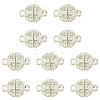 10 Bags Alloy Rhinestone Magnetic Clasps RB-FS0001-08S-1