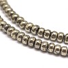 Rondelle Natural Pyrite Beads Strands G-I126-12-6x4mm-3