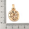 Brass Micro Pave Clear Cubic Zirconia Pendants KK-B099-01G-O-3