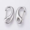Tarnish Resistant 304 Stainless Steel Push Gate Snap Keychain Clasp Findings LS-STAS-G039-04P-2