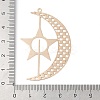 Brass Etched Metal Embellishments Big Pendants KK-Z058-08KCG-3