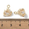 Brass Micro Pave Clear Cubic Zirconia Pendants KK-H482-08G-3