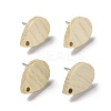 Natural Ash Wood Stud Earring Findings EJEW-N054-01-1