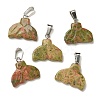 Natural Unakite Pendants G-Z067-01P-02-2