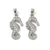 Brass Micro Pave Cubic Zirconia Pendants KK-C093-14P-1