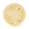 Golden Tone Round Wax Seal Brass Stamp Heads AJEW-Z034-01G-04-2