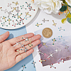 45Pcs 15 Styles Alloy Rhinestone Cabochons MRMJ-HY0001-23-3