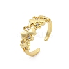 Rack Plating Brass Micro Pave Clear Cubic Zirconia Cuff Rings for Women RJEW-M028-112G-4