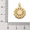 Rack Plating Brass Micro Pave Cubic Zirconia Pendants KK-Z071-54G-01-3