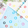 210Pcs 7 colors Plastic Loose Leaf Book Binder Rings KY-CP0001-25A-3