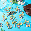 Alloy Resin Polygon Keychains KEYC-TADJ0002-03G-M-4