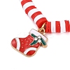 Elegant Christmas Handmade Polymer Clay Heishi Beaded Stretch Bracelets MV9996-11-2