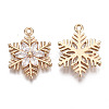 Christmas Brass Micro Pave Cubic Zirconia Links Connectors LS-X-KK-R111-009-B01-2