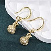 Brass Micro Pave Clear Cubic Zirconia Dangle Earrings EJEW-F362-14G-3