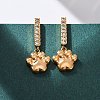 304 Stainless Steel Dangle Stud Earrings EJEW-C148-02G-2