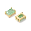 Brass Crushed Ice Cut Cubic Zirconia Pendants KK-D024-25C-G-2