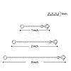 Stainless Steel Chain Extenders STAS-WH0017-04-P-1