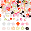 360Pcs 12 Colors Frosted Acrylic Bead Caps OACR-DC0001-19-1