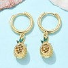 Brass Cubic Zirconia Hoop Earrings EJEW-Q015-02G-5