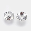 6-Petal Tibetan Style Alloy Flower Bead Caps TIBE-S220-P-RS-1