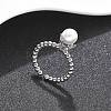 Heart Clover Brass Micro Pave Cubic Zirconia Cuff Bangles & Rings Sets for Women SJEW-R002-02P-02-3