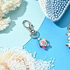 Sea Turtle Synthetic Turquoise Pendant Decorations HJEW-JM02143-01-2
