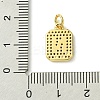 Rack Plating Brass Micro Pave Clear Cubic Zirconia Charms KK-G501-01N-G-3