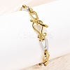 304 Stainless Steel Link Chain Bracelets for Women LS-BJEW-C113-02GP-1