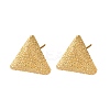 Brass Textured Stud Earrings EJEW-A143-02D-G-4