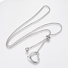 Tarnish Resistant Adjustable 304 Stainless Steel Lariat Necklaces LS-NJEW-H484-01P-1