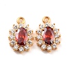Real 18K Gold Plated Brass Micro Pave Cubic Zirconia Charms ZIRC-Z023-04C-NR-2