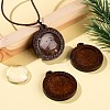 DIY Flat Round Pendant Making Kit DIY-LS0003-90-6