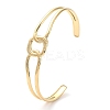304 Stainless Steel Hollow Rectangle Cuff Bangle for Women BJEW-D061-03G-2