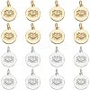 16Pcs 2 Colors Brass Pendants KK-BC0014-13-1